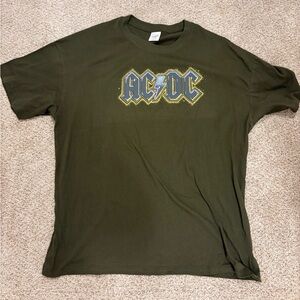AC/DC Dark Green Graphic Tee